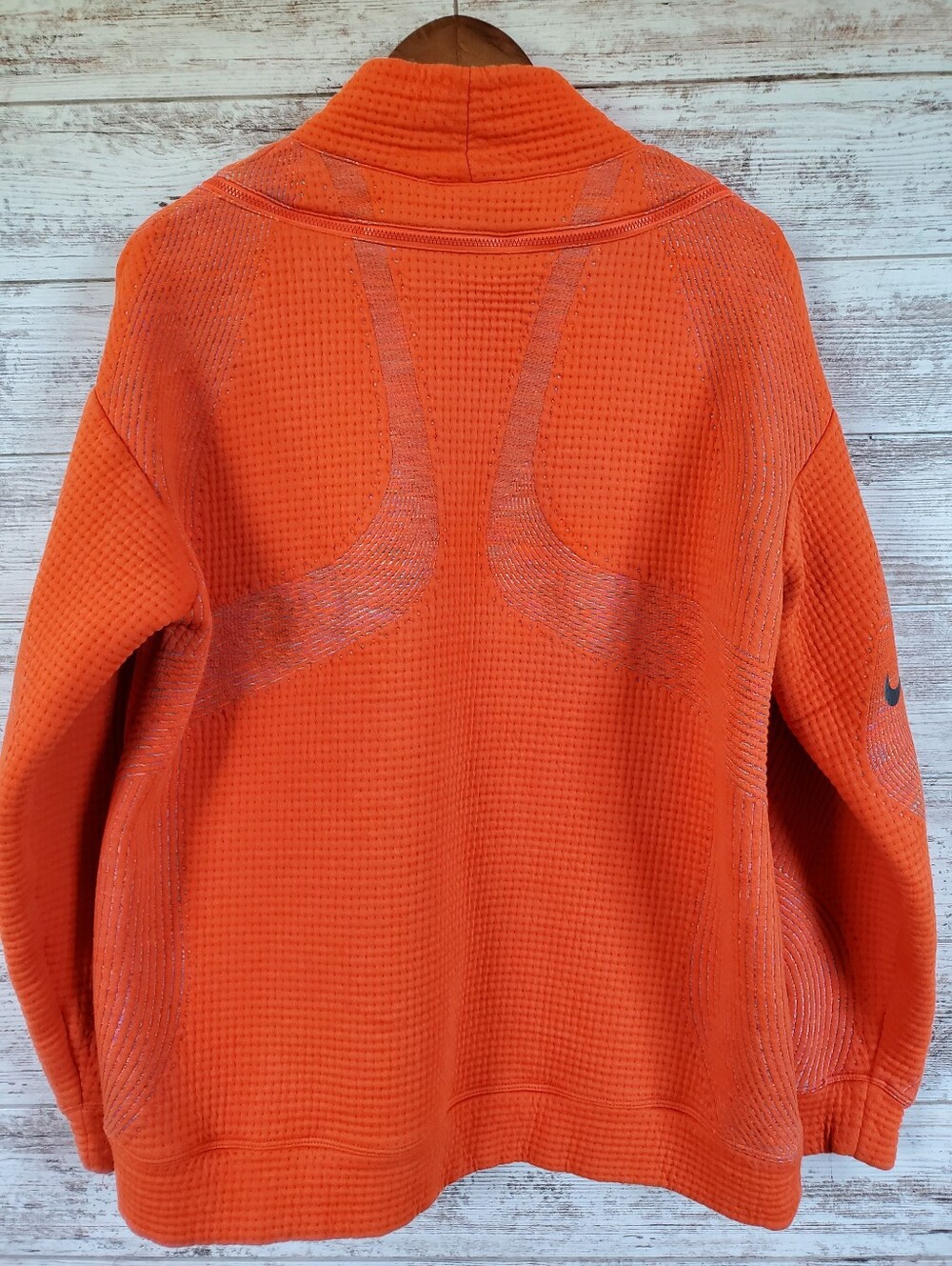 Nike City Ready Mock Neck Tech Pack Oversized Running Sweatshirt Orange - Picture 3 of 15